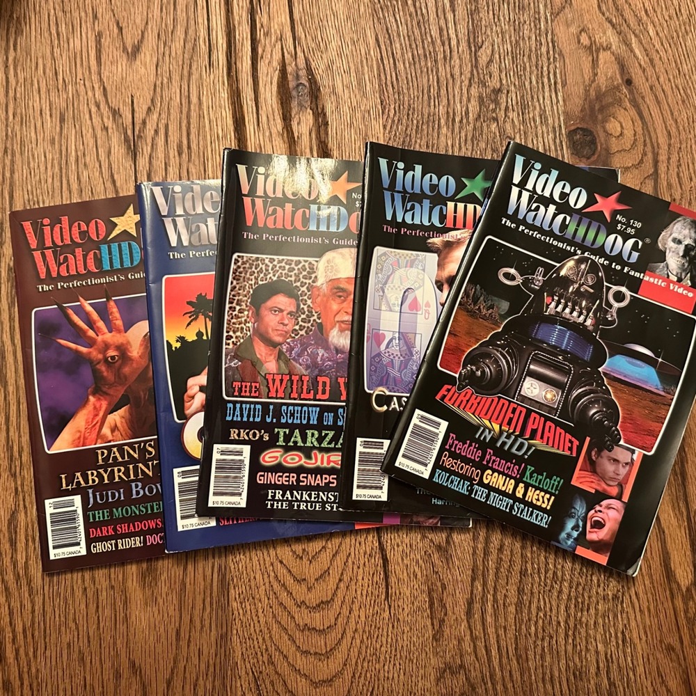Video Watchdog Magazine Lot 2007 Issues 130 131 132 133 135 Horror Sci-Fi Cult